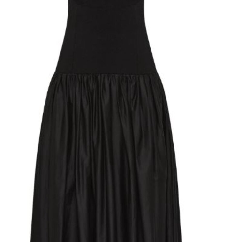 Aje Black Midi Dress with Gold Accent - Picture 2 of 7